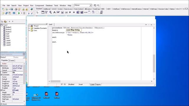 Tutorial delphi 7 - Cara Membuat Program Biodata Mahasiswa Sederhana смотреть онлайн