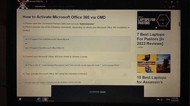Activate Microsoft Office 365 using CMD смотреть онлайн