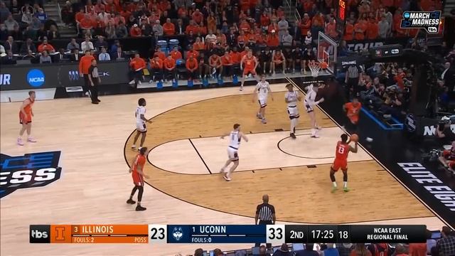 UConn vs. Illinois - Elite Eight NCAA tournament extended highlights смотреть онлайн