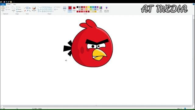 Angry birds drawing in MS Paint смотреть онлайн