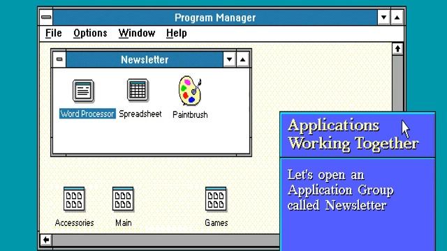 Microsoft Windows 3.0 ⭐ 1990 Preview Demo смотреть онлайн