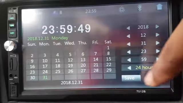 How to change 24 or 12 hour clock in Double din 7012B Head Unit смотреть онлайн