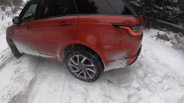 Ice Covered Forest Road VS Range Rover Sport With Michelin X Ice Snow | RAW VIDEO FOOTAGE смотреть онлайн
