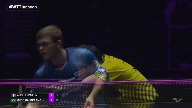 Alexis Lebrun vs Hugo Calderano | MS R16 | WTT Champions Incheon 2024 смотреть онлайн