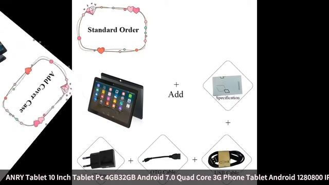 ANRY Tablet 10 Inch Pc 4GB/32GB Android 7.0 Quad Core 3G Phone смотреть онлайн