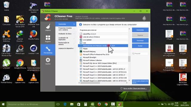 Como desinstalar um programa pelo CCleaner смотреть онлайн