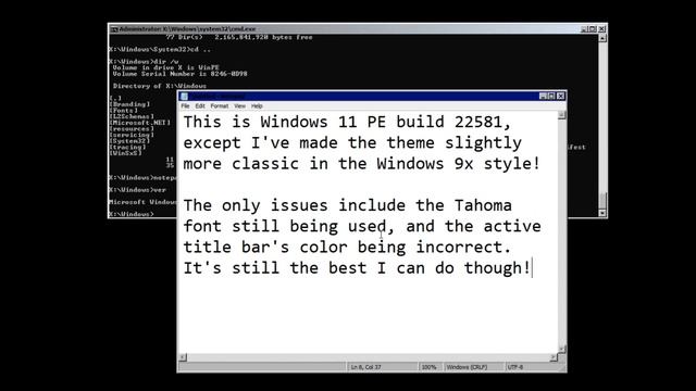 Windows 11 PE but it's almost 95 style! смотреть онлайн