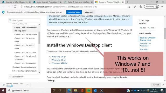 How to install Remote Desktop on your personal Window 10 computer смотреть онлайн