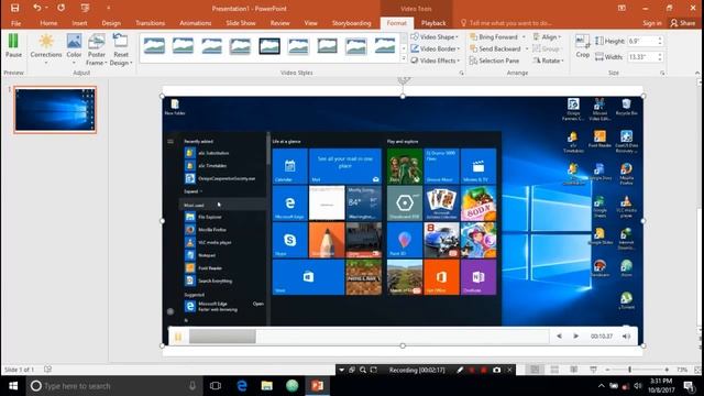 How to record screen on Windows 10 + PowerPoint + Office 2016 смотреть онлайн
