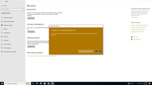 Go back to windows 8.1 from 10 | How to downgrade windows 10 to 8.1 without losing files смотреть онлайн