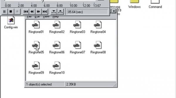Samsung SGH-T219 ringtones on Windows 95