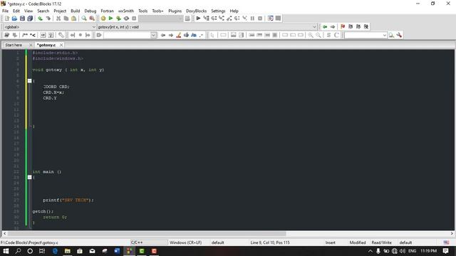 Set Cursor position in c Codeblocks| gotoxy function| Bangla Tutorial смотреть онлайн
