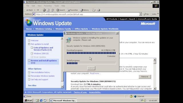 Windows Update v4 on Windows 2000 SP4 смотреть онлайн