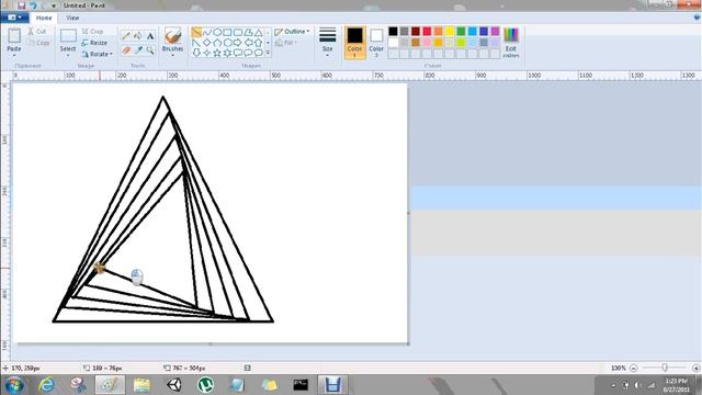 Cool Triangle Illusion Using Windows 7 Paint смотреть онлайн