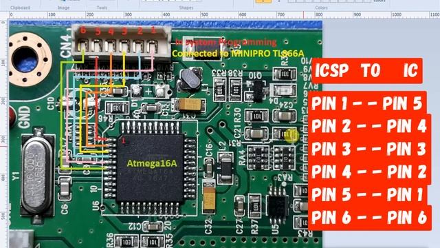 Minipro TL866A with detailed ATMEGA16A copying firmware using ICSP port. смотреть онлайн