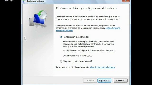restaurar sistema (windows vista) смотреть онлайн