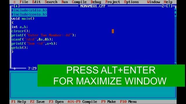 Fixing Full Screen or Maximize Turbo C++ Window смотреть онлайн