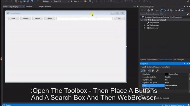 How To Make Your Own Web Browser (Simple Interface) Using Visual Studio 2019 And UP 100% Working ! смотреть онлайн