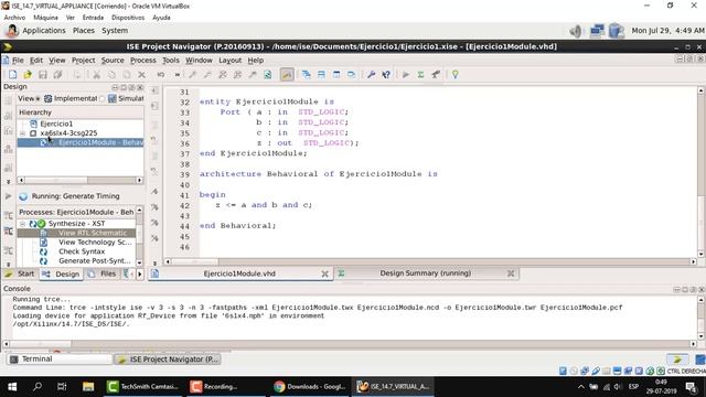 Ejemplo 1 VHDL смотреть онлайн