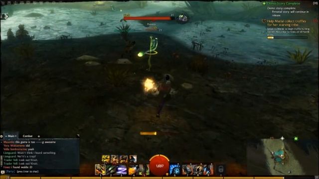 Guild Wars 2 Engineer Gameplay - Escorting Bull + Exploring Cave смотреть онлайн