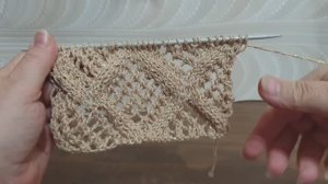 Сетка в ромбах, узор Кучинелли, упрощенный вариант