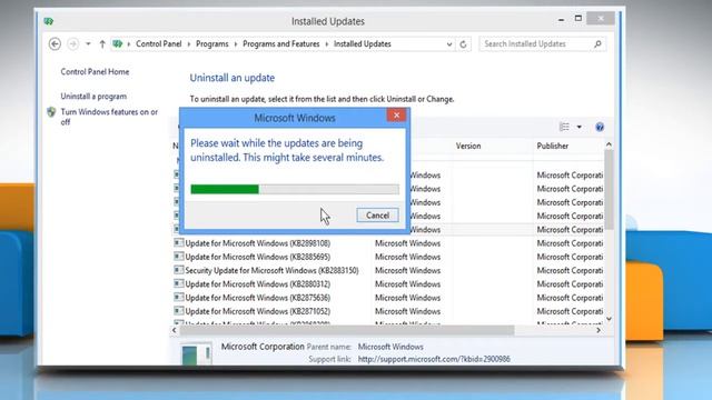 How to remove installed Windows® Updates :Tutorial смотреть онлайн