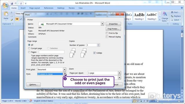 How to print a Word 2007 document? смотреть онлайн