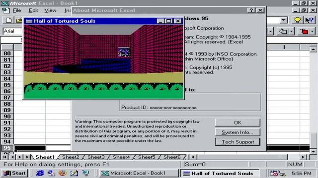 Windows 98 Easter Egg : The Hall of Tortured Souls !! смотреть онлайн