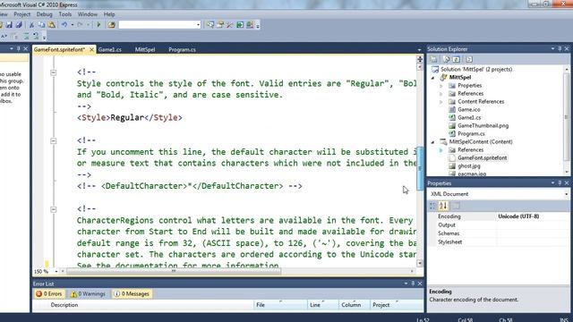 Spelprogrammering XNA 4.0 text på skärmen.avi смотреть онлайн