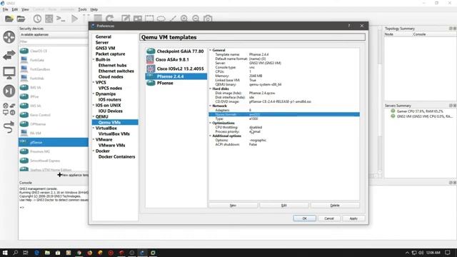 GNS3 2.1.16 PFSENSE firewall Installation ( Hindi ) смотреть онлайн