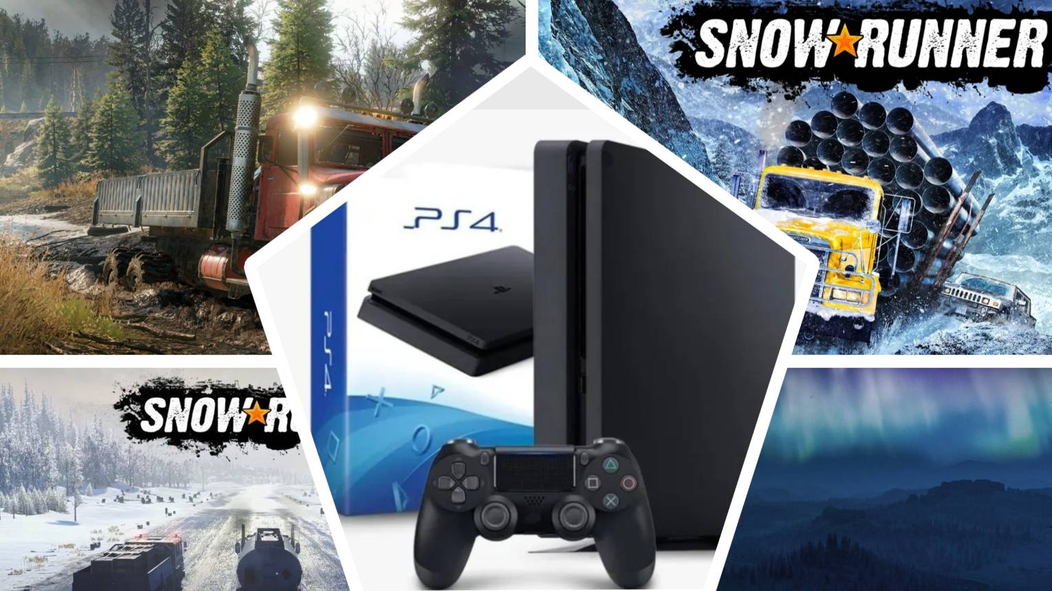 SnowRunner на PS4 Slim. No comments. смотреть онлайн