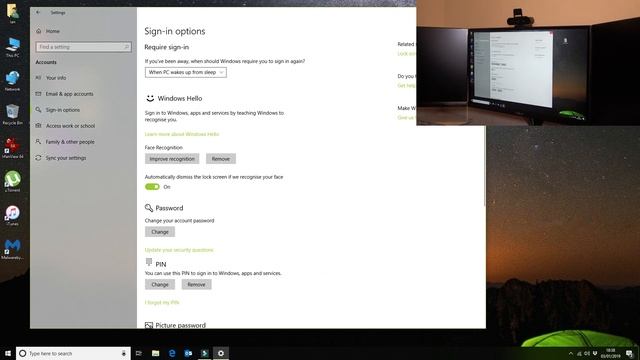 Face recognition setup on Windows 10 смотреть онлайн