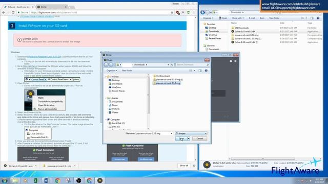 Windows - Programming PiAware onto a Micro SD card смотреть онлайн
