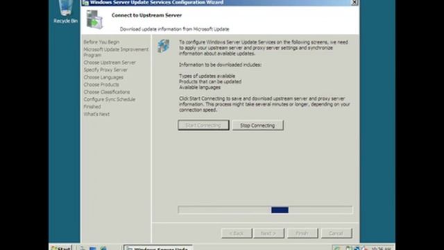 Windows Server 2008 - WSUS Configuration Wizard смотреть онлайн