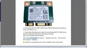 Fix Realtek RTL8723BE NGFF WLAN Wi-Fi BT Bluetooth Card Driver issue on Windows 10/8/7