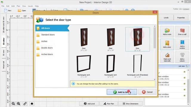 Working with Doors and Windows in Interior Design 3D смотреть онлайн