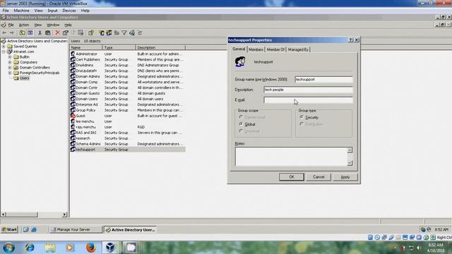 Server 2003 - How to create Groups in Windows Server 2003 - Step by Step process смотреть онлайн