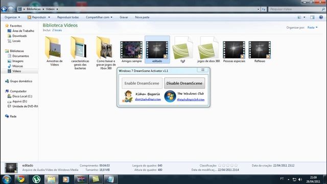 Como colocar videos no desktop do Windows 7 смотреть онлайн