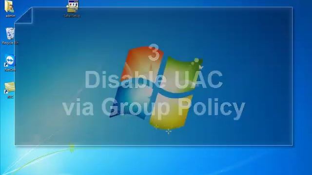 3 tips to Disable UAC in windows7 смотреть онлайн