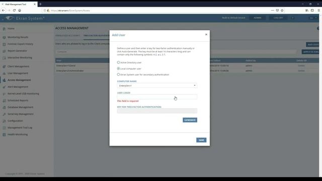 How to set up two-factor authentication (2FA) on Linux or Windows Server with Ekran System смотреть онлайн