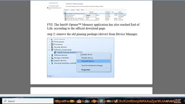 Fix Intel Optane Memory Pinning Error On Windows 10 May 2020 Update