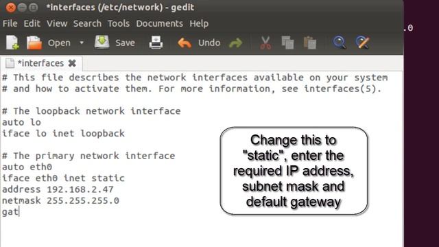 Ubuntu 12.04 - Setting a Static IP смотреть онлайн