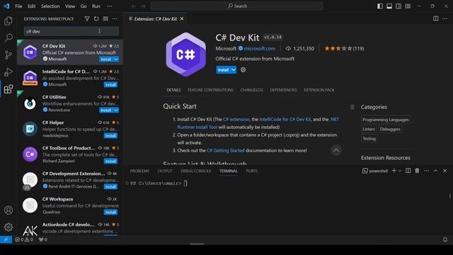 C# and .Net in Visual Studio Code ( vscode ) | C# Dev Kit | Setup and Install | 2024 | IAmUmair смотреть онлайн
