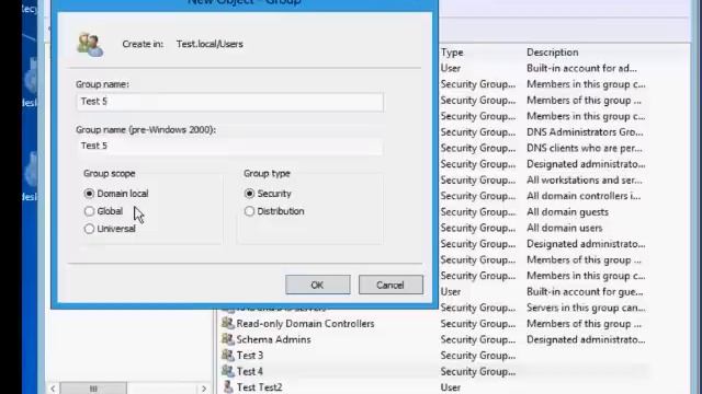 How to create a Domain Local Security Group in Microsoft Windows Server 2012 смотреть онлайн