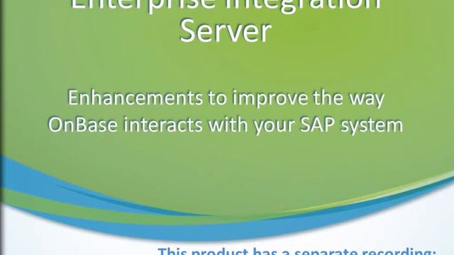 OnBase 12 Integration for SAP смотреть онлайн