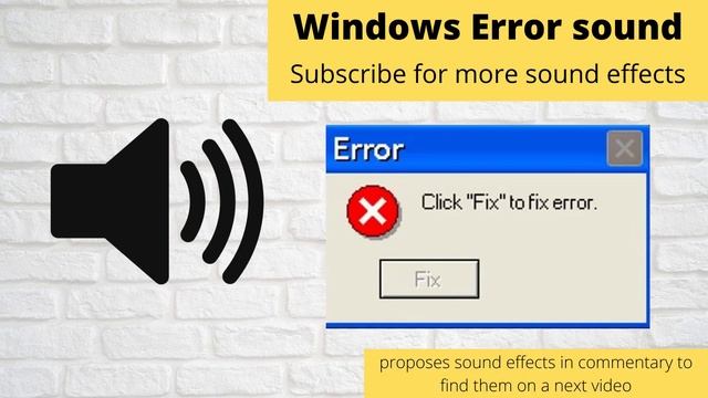FREE Windows Xp Error Sound Effect смотреть онлайн