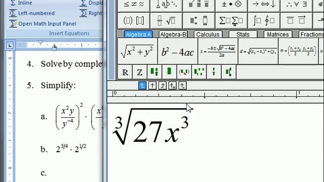 Using MathType with the Windows 7 Math Input Panel смотреть онлайн