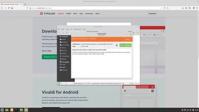 How to install Vivaldi Browser on Linux Mint 20.1 смотреть онлайн