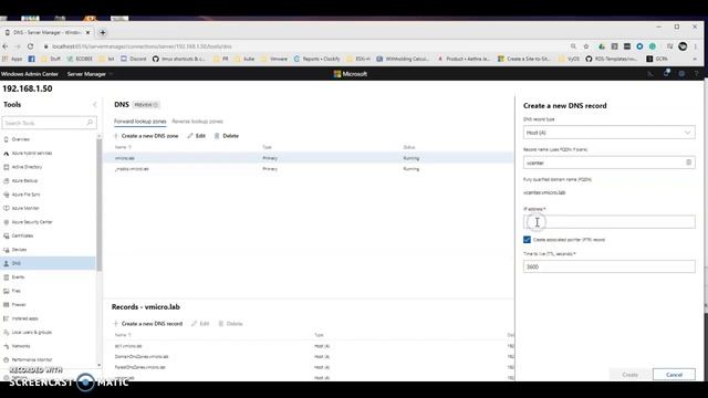 How to create an DNS A record with Windows Admin Center смотреть онлайн