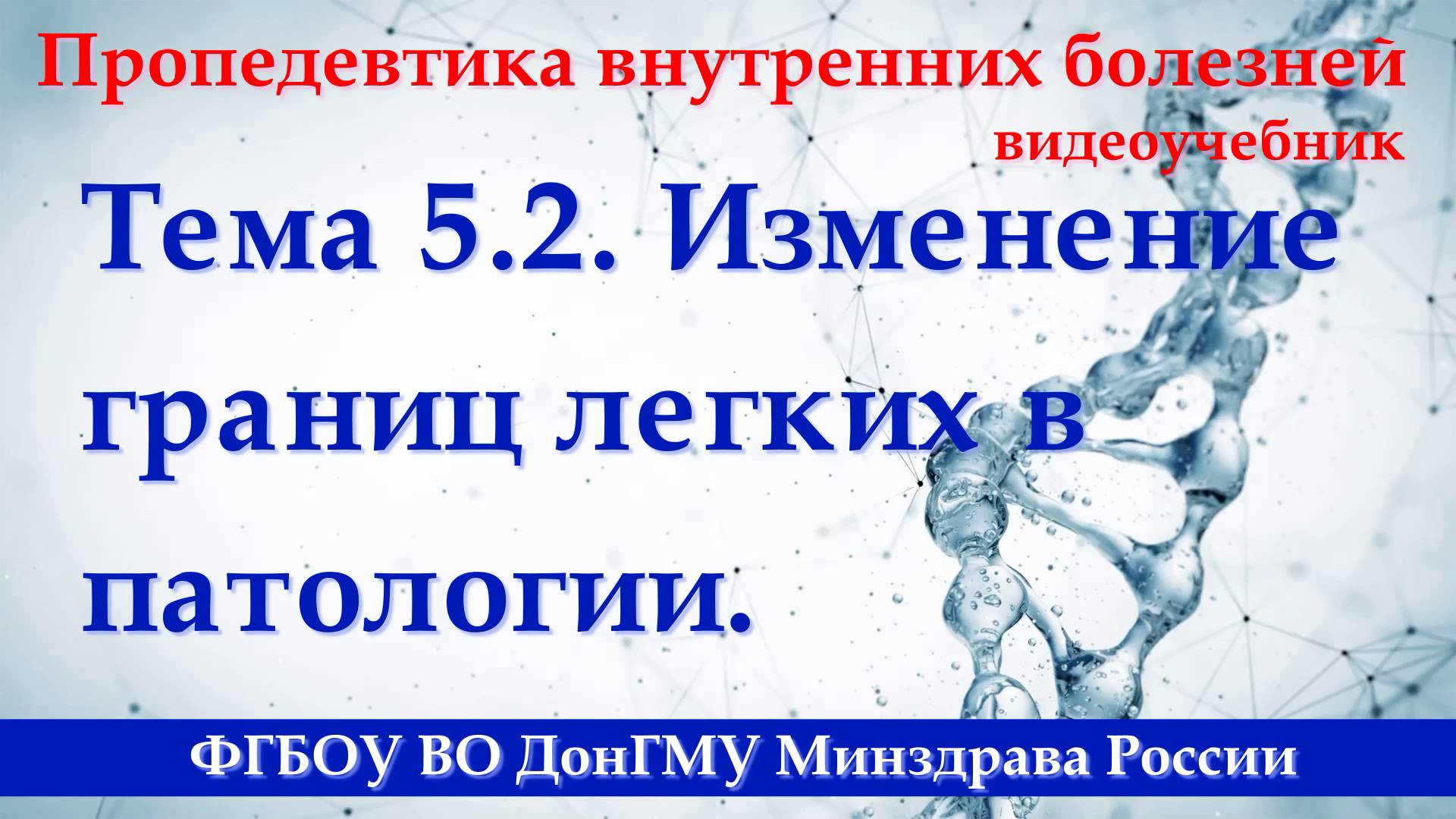 Тема 5.2. Изменение границ легких в патологии. смотреть онлайн